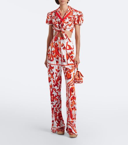 Pantaloni Majolica a gamba larga - Dolce&Gabbana - Modalova