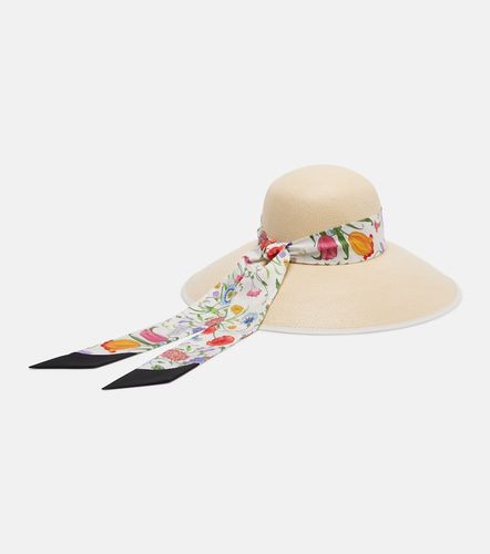 Sombrero Panamá Flora con sarga de seda - Gucci - Modalova