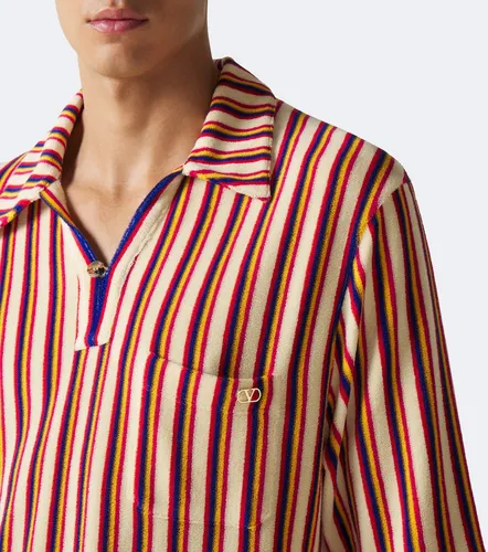 Valentino Striped terry polo shirt - Valentino - Modalova