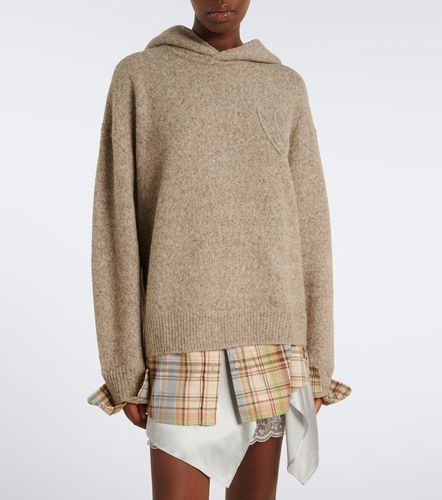 Layered alpaca, yak and wool-blend hoodie - Acne Studios - Modalova
