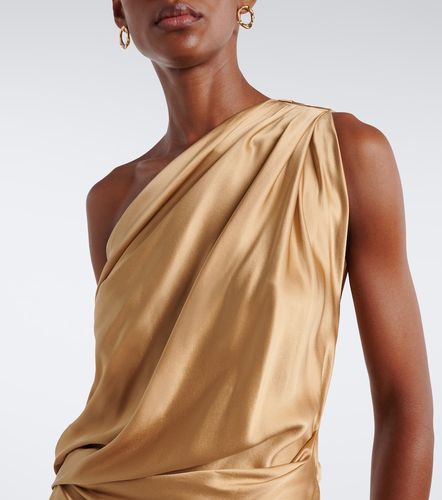 One-shoulder draped silk satin gown - The Sei - Modalova