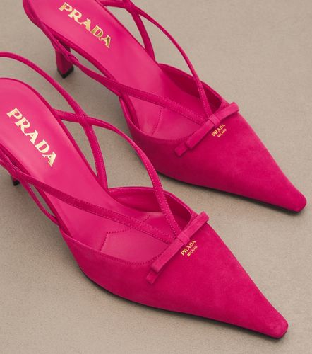 Slingback-Pumps aus Veloursleder - Prada - Modalova