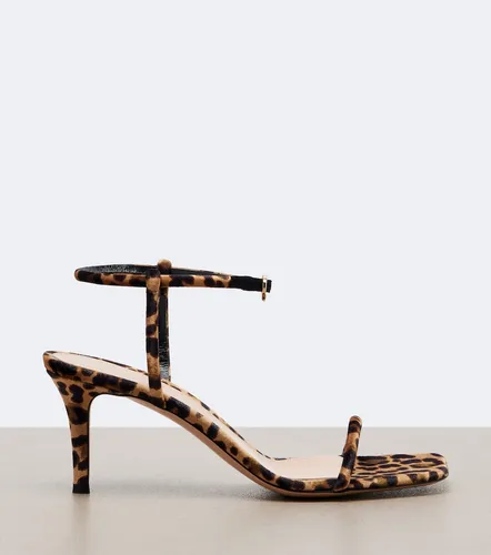 Leopard print velvet sandals - Gianvito Rossi - Modalova