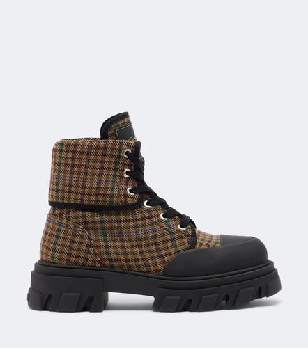 Ganni Checked combat boots - Ganni - Modalova