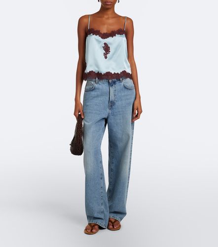Avelaine lace-trimmed silk satin camisole - Doen - Modalova