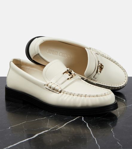 Addie logo leather loafers - Jimmy Choo - Modalova