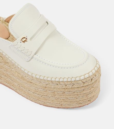 Sandali con zeppa espadrillas in pelle - Gianvito Rossi - Modalova