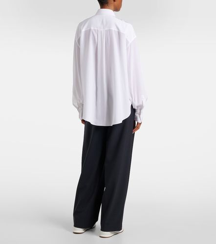 Camicia in raso di seta con monili - Brunello Cucinelli - Modalova