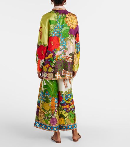 Alémais Camisa Tiger de sarga de seda estampada - Alemais - Modalova