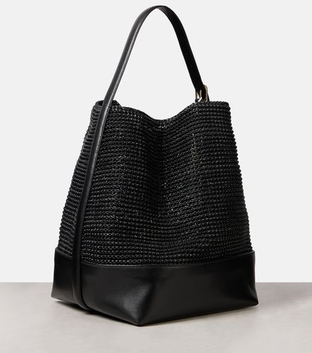 Belted woven leather tote bag - Toteme - Modalova
