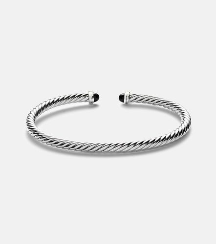 Bracciale Cable Flex in sterling e oro 14kt con onici - David Yurman - Modalova