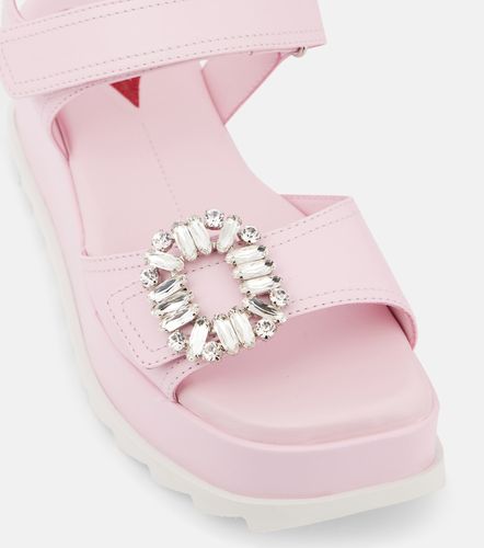 Embellished leather platform sandals - Roger Vivier - Modalova