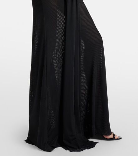 Floral-applique mesh gown - David Koma - Modalova