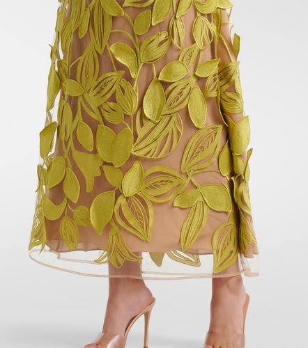 Besticktes Midikleid aus einem Seidengemisch - Elie Saab - Modalova
