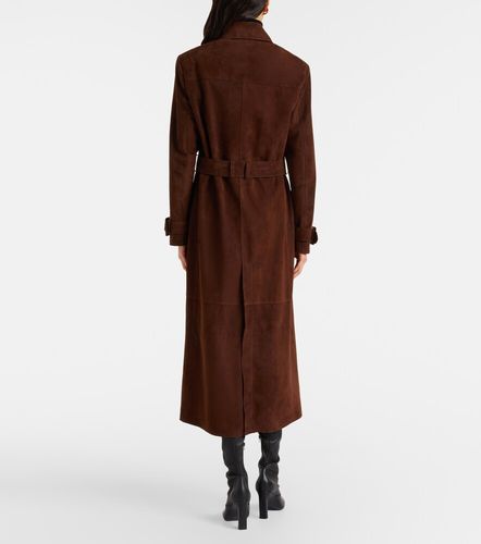 Nour Hammour Tate suede trench coat - Nour Hammour - Modalova