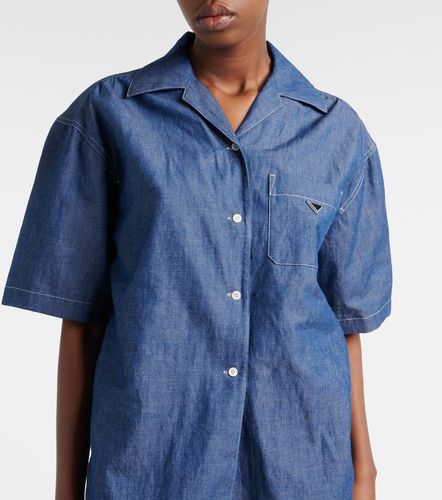 Mono de chambray de algodón y lino - Prada - Modalova