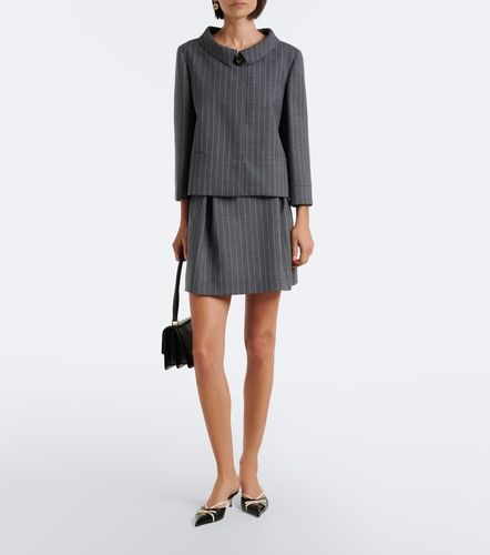 Pinstripe virgin wool miniskirt - Valentino Garavani - Modalova