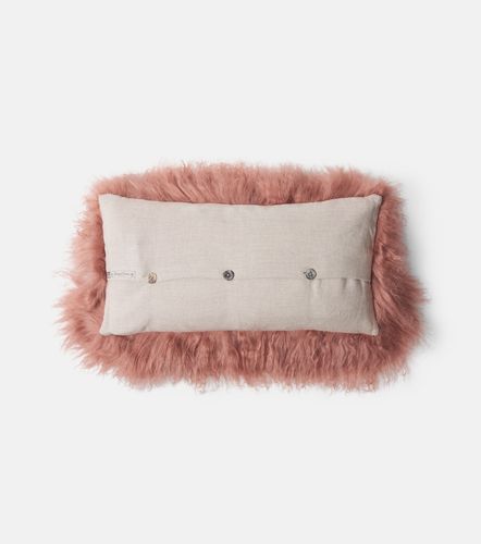 Cuscino reversibile in lino e shearling - Maison de Vacances - Modalova