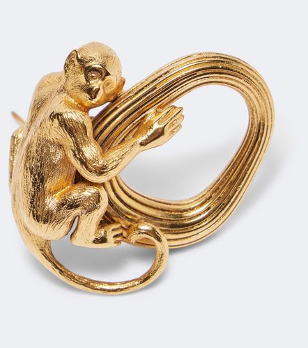 Monkey 18kt -plated brass brooch - Khaite - Modalova