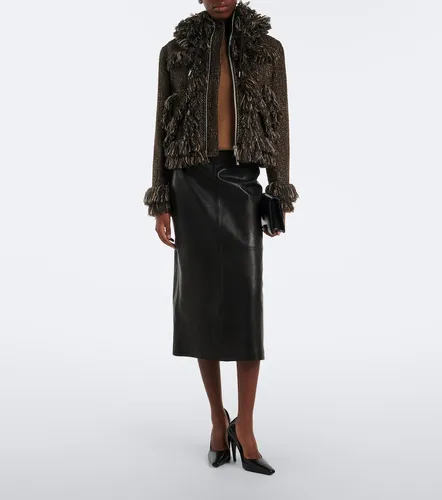 Jacke Sofie aus Leder mit Shearling - Nour Hammour - Modalova