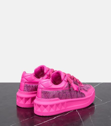 Sneakers One Stud XL Toile Iconographe con platform - Valentino Garavani - Modalova
