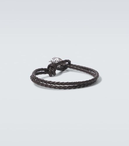 Pulsera de plata de ley con piel - Bottega Veneta - Modalova