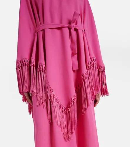 Fringed crepe cady kaftan - Taller Marmo - Modalova