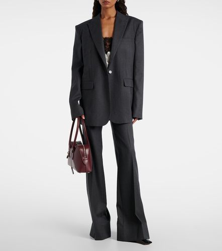 Wool flannel wide-leg pants - Stella McCartney - Modalova