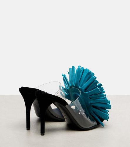 Alaïa Mules 90 in pelle e PU con applicazioni floreali - Alaia - Modalova