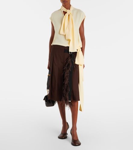 Plan C Asymmetric tie-neck blouse - Plan C - Modalova