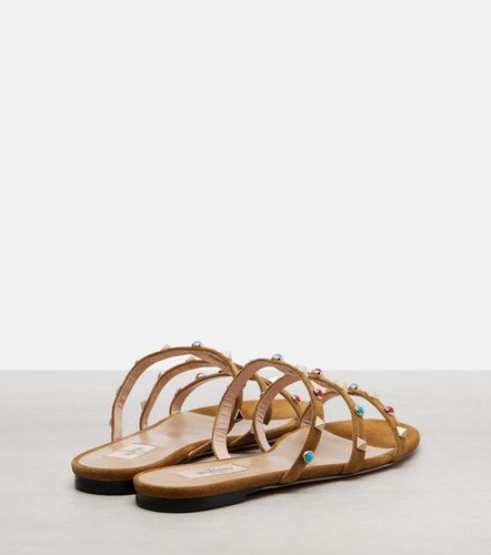 Sandali in suede con borchie - Valentino Garavani - Modalova