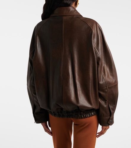 Rafe leather bomber jacket - Nour Hammour - Modalova