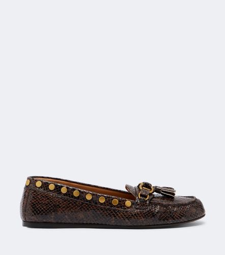 Faxel snake-effect studded leather loafers - Isabel Marant - Modalova