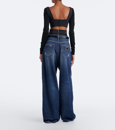 Jeans oversize a gamba larga distressed - Dolce&Gabbana - Modalova