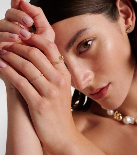 Thread Band 18kt ring with diamonds - Ileana Makri - Modalova