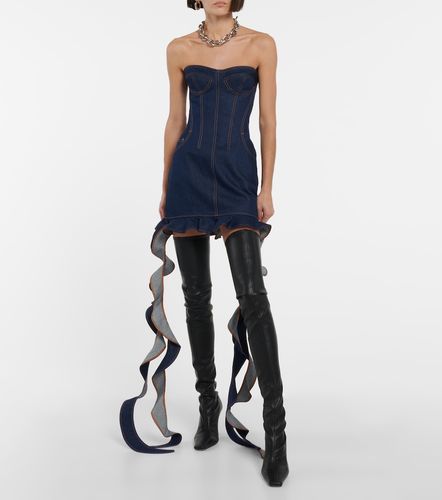Miniabito bustier di jeans - David Koma - Modalova