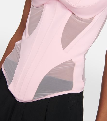 Mugler Bustier con mesh - Mugler - Modalova