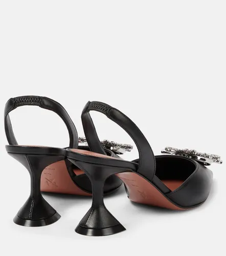 Begum 70 leather slingback pumps - Amina Muaddi - Modalova