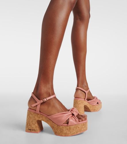 Heloise 95 leather platform sandals - Jimmy Choo - Modalova