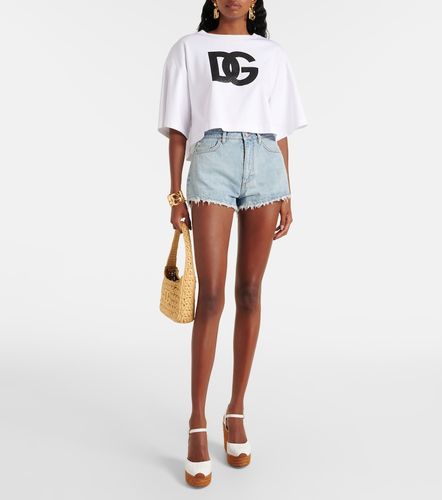 High-rise denim shorts - Dolce&Gabbana - Modalova
