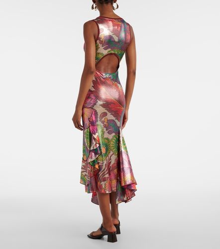 Vestido largo de satén estampado - Etro - Modalova