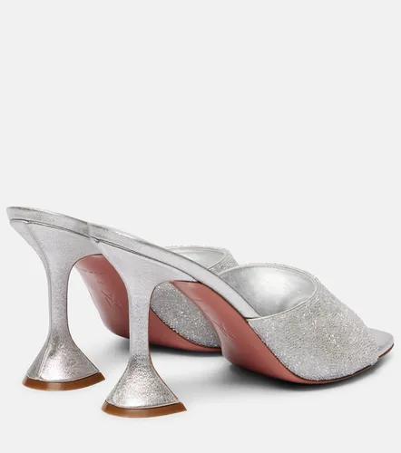 Lupita 95 embellished leather mules - Amina Muaddi - Modalova