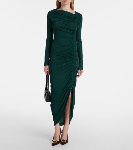Gathered jersey midi dress - Ferragamo - Modalova
