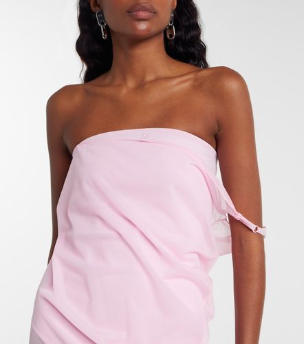 Courrèges Abito midi in crêpe e jersey - Courreges - Modalova