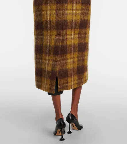 Cappotto in mohair e lana a quadri - Loewe - Modalova
