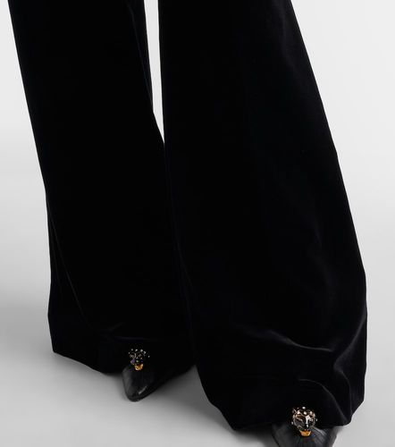 Cotton velvet flared pants - Valentino - Modalova