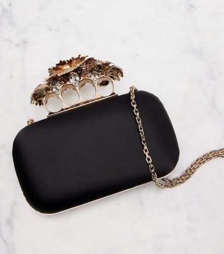 Carnation Knuckle satin clutch - McQueen - Modalova