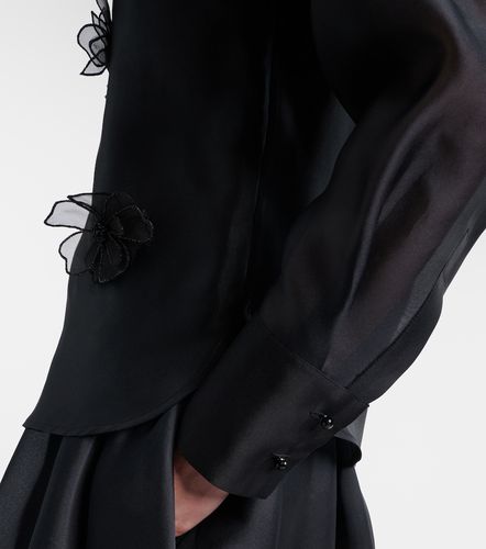 Agi embellished floral-applique silk blouse - Max Mara - Modalova