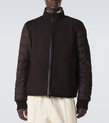 Reversible shearling down jacket - Moncler - Modalova