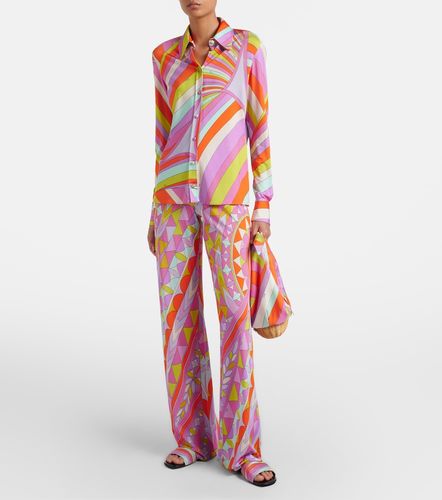 Pantaloni Manuba flared in jersey e raso - Pucci - Modalova